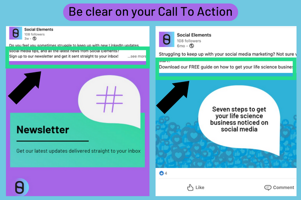 Be ClearOn Your Call To Action - Social Elements